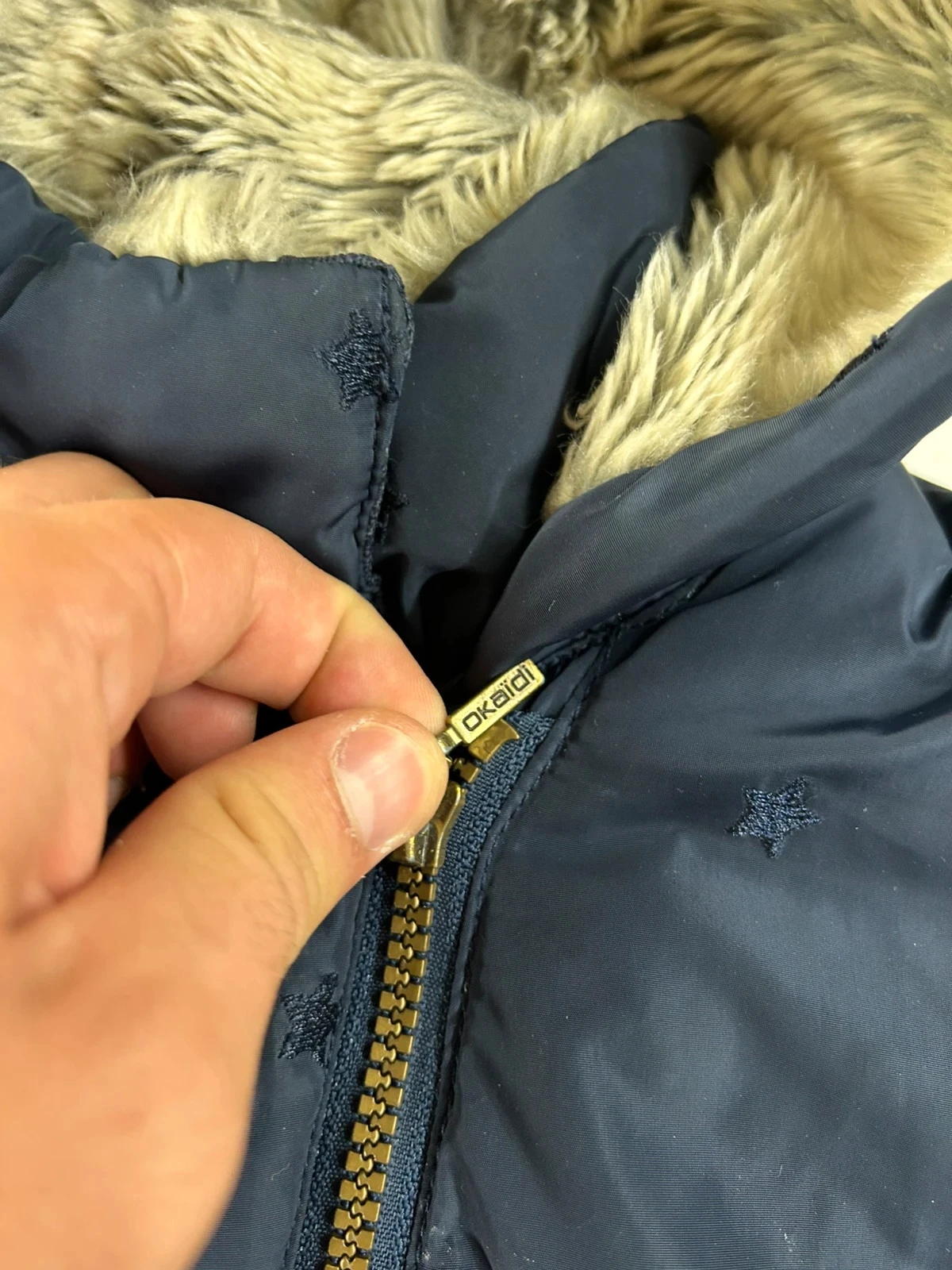 Navy blue Okaïdi puffer jacket size 10 years – photo 7